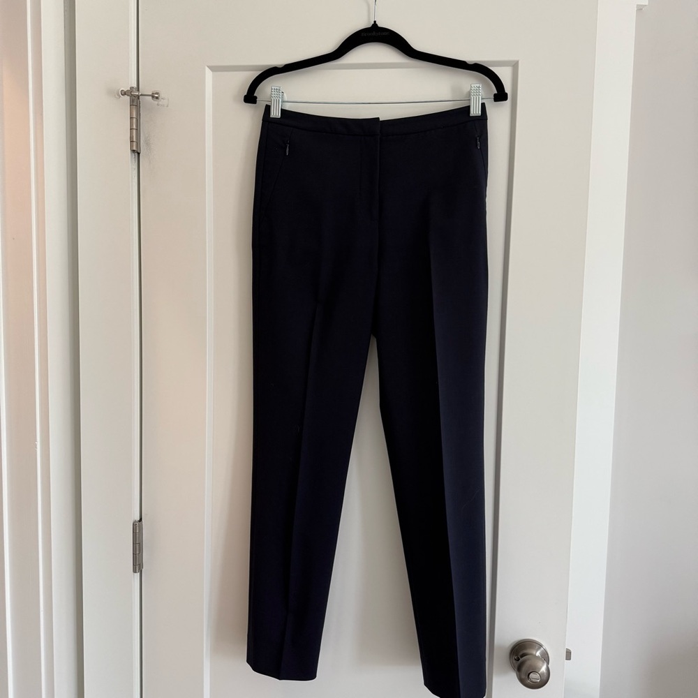 ANTONIO MELANI Navy Dress Pants Straight-Leg